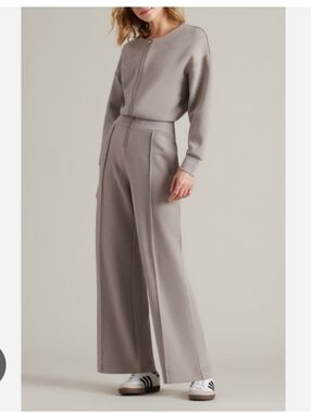 NWT Rhone Women's Dreamglow Wide Leg Jumpsuit Gray Taupe Sz S $198 Travel